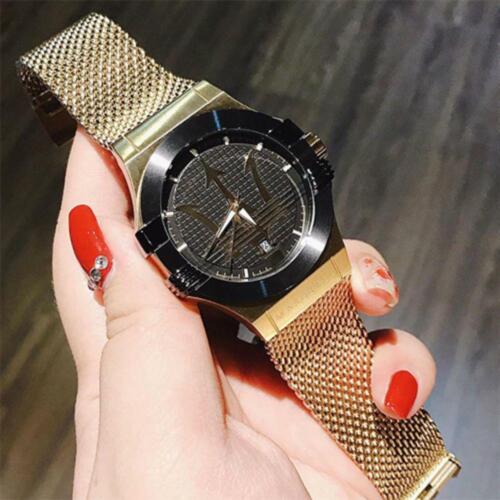 Maserati Potenza Quartz Black Dial Gold Mesh Bracelet Watch For Men - R8853108006 Buy Now By Maserati