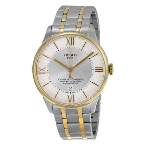 Tissot Chemin Des Tourelles Powermatic 80 Cosc Silver Dial Two Tone Steel Strap Watch For Men - T099.408.22.038.00 Buy Now By Tissot