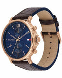 Tommy Hilfiger Daniel Blue Dial Brown Leather Strap Watch for Men - 1710418 Buy Now By Tommy Hilfiger