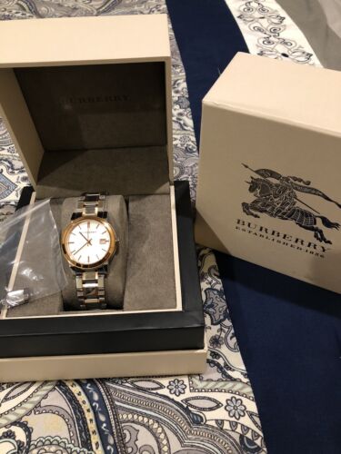 Burberry The City White Dial Two Tone Steel Strap Watch for Women - BU9105 Buy Now By Burberry