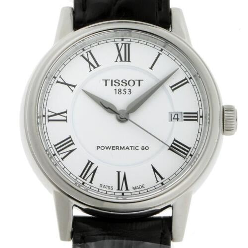 Tissot Carson Powermatic 80 White Dial Black Leather Strap Watch For Men - T085.407.16.013.00 Buy Now By Tissot