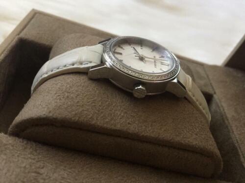 Burberry The City White Diamonds Dial White Leather Strap Watch for Women - BU9221 Buy Now By Burberry