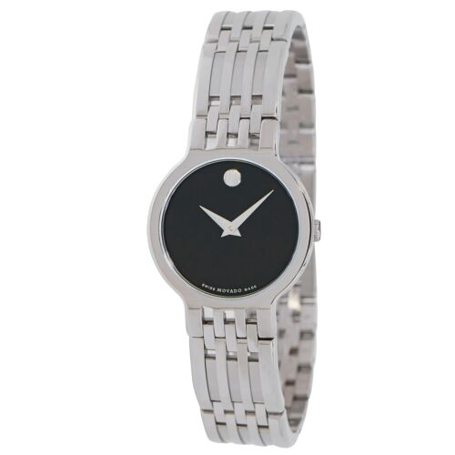 Movado Veturi Quartz Black Dial Silver Steel Strap Watch for Women - 0606338 Buy Now By Movado