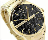 Armani Exchange Hampton Chronograph Black Dial Gold Steel Strap Watch For Men - AX2122 Buy Now By Armani Exchange