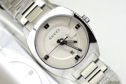 Gucci GG2570 White Dial Silver Steel Strap Watch For Women - YA142502 Buy Now By Gucci