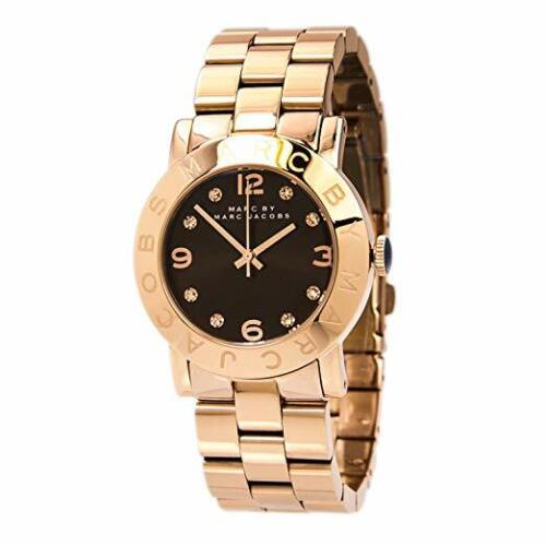 Marc Jacobs Amy Brown Dial Rose Gold Steel Strap Watch for Women - MBM3167 Buy Now By Marc Jacobs