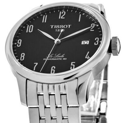 Tissot Le Locle Powermatic 80 Black Dial Silver Steel Strap Watch For Men - T006.407.11.052.00 Buy Now By Tissot