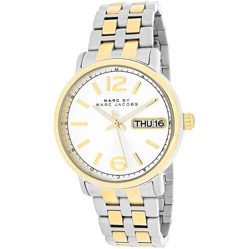 Marc Jacobs Fergus Silver Dial Two Tone Steel Strap Watch for Women - MBM3426 Buy Now By Marc Jacobs