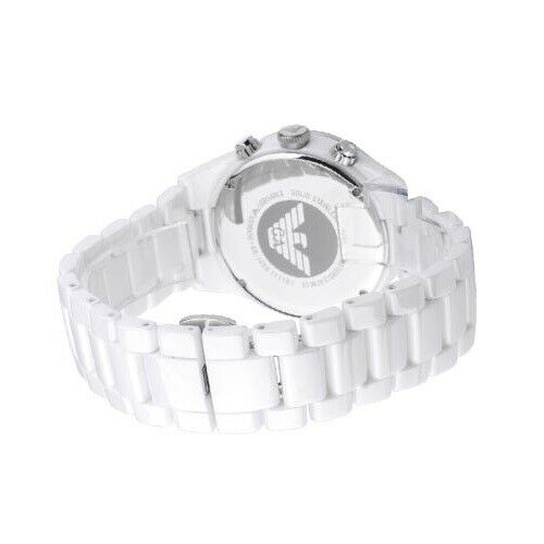 Emporio Armani Ceramica Chronograph White Dial White Ceramic Strap Watch For Women - AR1456 Buy Now By Emporio Armani