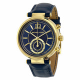 Michael Kors Sawyer Blue Dial Blue Leather Strap Watch for Women - MK2425 Buy Now By Michael Kors