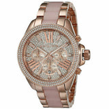 Michael Kors Wren Crystals Rose Gold Dial Rose Gold Steel Strap Watch for Women - MK6096 Buy Now By Michael Kors