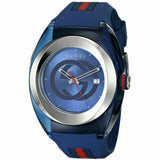 Gucci Sync XXL Quartz Blue Dial Blue Rubber Strap Watch For Men - YA137104 Buy Now By Gucci