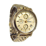 Fossil Boyfriend Chronograph Gold Dial Gold Steel Strap Watch for Women - ES2197 Buy Now By Fossil