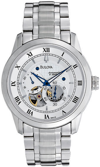 Bulova BVA Series Dual Aperture Silver Dial Silver Steel Strap Watch for Men - 96A118 Buy Now By Bulova