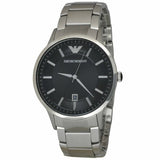 Emporio Armani Sportivo Black Dial Silver Stainless Steel Watch For Men - AR2457 Buy Now By Emporio Armani
