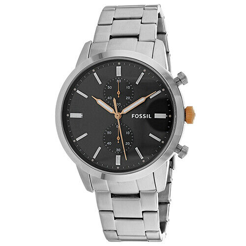 Fossil Townsman Chronograph Grey Dial Silver Steel Strap Watch for Men - FS5407 Buy Now By Fossil