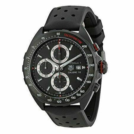 Tag Heuer Formula 1 Automatic Chronograph Black Dial Black Leather Strap Watch for Men - CAZ2011.FT8024 Buy Now By Tag Heuer