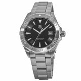 Tag Heuer Aquaracer Quartz Black Dial Silver Steel Strap Watch for Men - WAY1110.BA0928 Buy Now By Tag Heuer