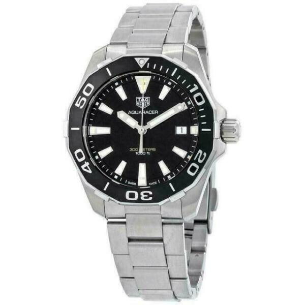 Tag Heuer Aquaracer Black Dial Silver Steel Strap Watch for Men - WAY111A.BA0928 Buy Now By Tag Heuer