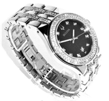 Bulova Crystal Collection Black Dial Silver Steel Strap Watch for Men - 96K102 Buy Now By Bulova