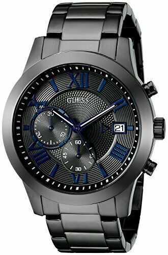 Guess Atlas Quartz Grey Dial Grey Steel Strap Watch For Men - W0668G2 Buy Now By Guess