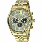 Michael Kors Lexington Crystals Gold Dial Gold Steel Strap Watch for Men - MK8494 Buy Now By Michael Kors