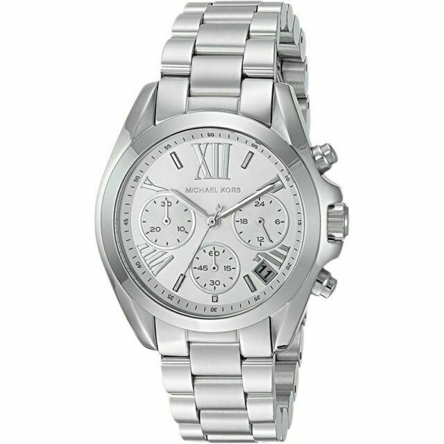 Michael Kors Bradshaw Chronograph Silver Dial Silver Steel Strap Watch for Women - MK6174 Buy Now By Michael Kors