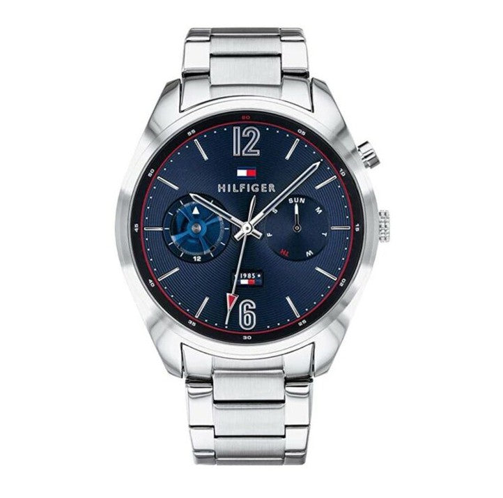 Tommy Hilfiger Deacan Blue Dial Silver Steel Strap Watch for Men - 1791551 Buy Now By Tommy Hilfiger