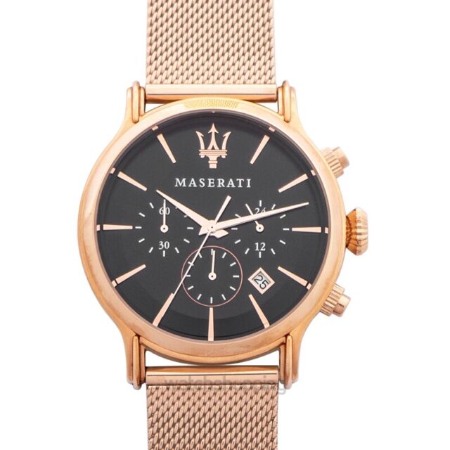 Maserati Epoca Black Dial Gold Mesh Bracelet Watch For Men - R8873618005 Buy Now By Maserati