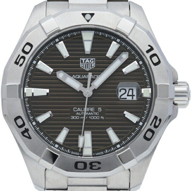 Tag Heuer Aquaracer Calibre 5 Automatic Sunray Brown Dial Silver Steel Strap Watch for Men - WAY2018.BA0927 Buy Now By Tag Heuer