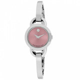 Movado Rondiro 22mm Pink Dial Stainless Steel Watch For Women - 0606797 Buy Now By Movado