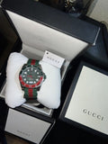 Gucci Dive Quartz Green Dial Two Tone NATO Strap Watch For Men - YA136339 Buy Now By Gucci