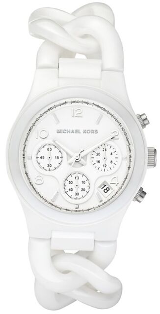 Michael Kors Ceramic White Dial White Steel Strap Watch for Women - MK5387 Buy Now By Michael Kors