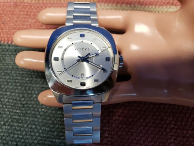 Gucci GG2570 Silver Dial Silver Steel Strap Watch For Men - YA142308 Buy Now By Gucci