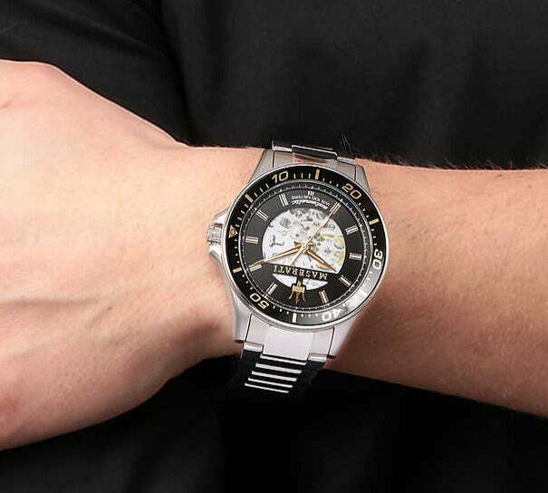 Maserati SFIDA Automatic Black Dial Silver Steel Strap Watch For Men - R8823140002 Buy Now By Maserati