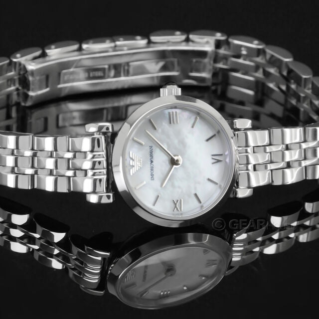 Emporio Armani Gianni White Dial Silver Steel Strap Watch For Women - AR1763 Buy Now By Emporio Armani