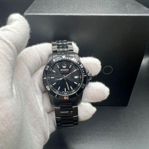 Movado Series 800 Black Dial Black Steel Strap Watch For Men - 2600143 Buy Now By Movado