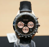 Hugo Boss Talent Chronograph Black Dial Black Leather Strap Watch For Men - 1513580 Buy Now By Hugo Boss