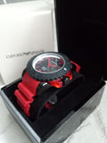 Emporio Armani Sportivo Quartz Black Dial Red Rubber Strap Watch For Men - AR6101 Buy Now By Emporio Armani