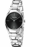 Calvin Klein Dainty Black Dial Silver Steel Strap Watch for Women - K7L23141 Buy Now By Calvin Klein