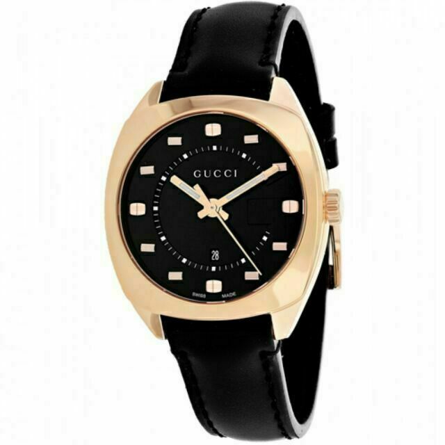 Gucci GG2570 Quartz Black Dial Black Leather Strap Watch For Women - YA142407 Buy Now By Gucci