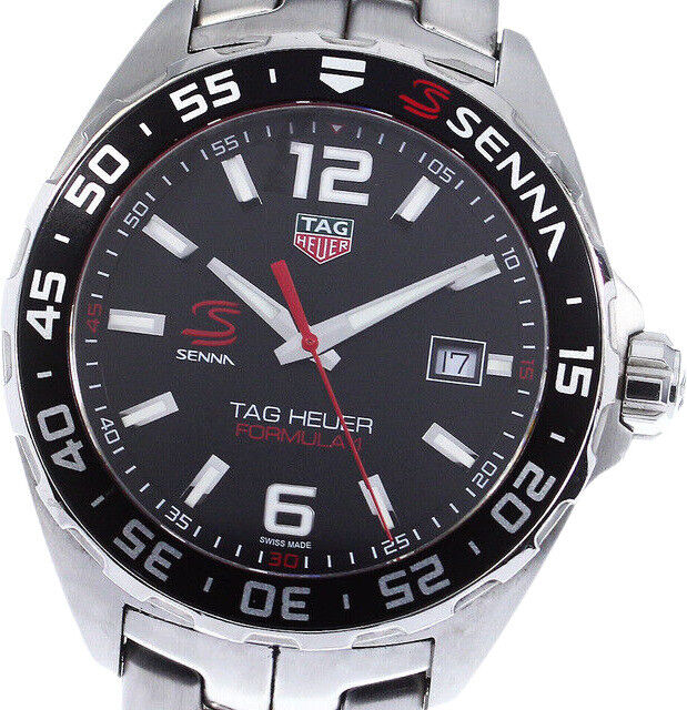 Tag Heuer Formula 1 Senna Limited Edition Black Dial Silver Steel Strap Watch for Men - WAZ1012.BA0883 Buy Now By Tag Heuer
