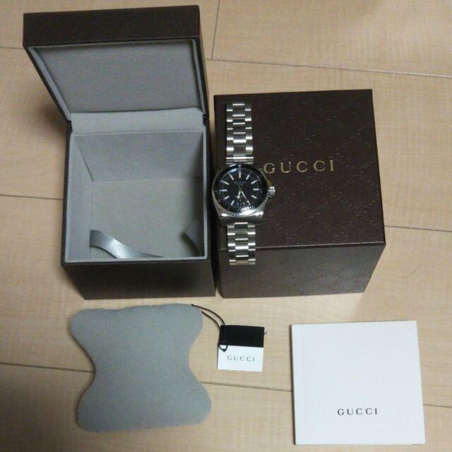 Gucci Dive Quartz Black Dial Silver Steel Strap Watch For Men - YA136301 Buy Now By Gucci