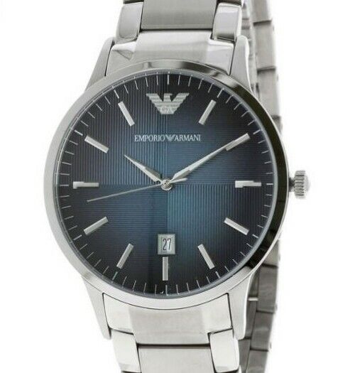 Emporio Armani Renato Blue Dial Silver Steel Strap Watch For Men - AR2472 Buy Now By Emporio Armani