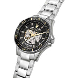Maserati SFIDA Automatic Black Dial Silver Steel Strap Watch For Men - R8823140002 Buy Now By Maserati