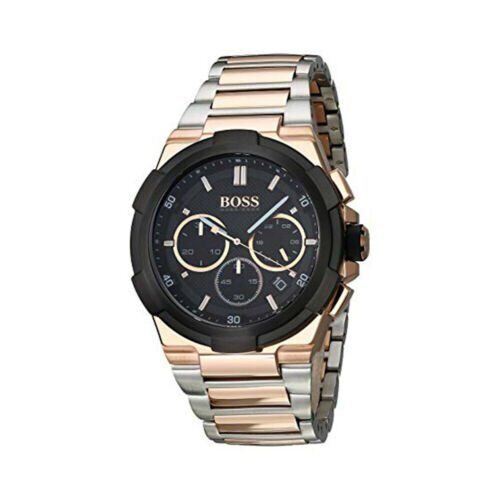 Hugo Boss Supernova Black Dial Two Tone Steel Strap Watch for Men - 1513358 Buy Now By Hugo Boss