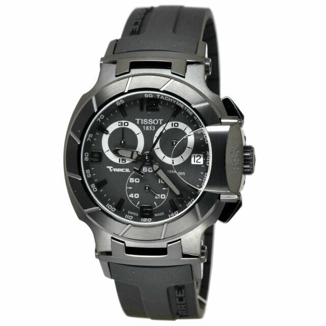 Tissot T Race Chronograph Black Dial Black Rubber Strap Watch for Men - T048.417.37.057.00 Buy Now By Tissot
