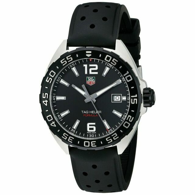 Tag Heuer Formula 1 Quartz Black Dial Black Rubber Strap Watch for Men - WAZ1110.FT8023 Buy Now By Tag Heuer