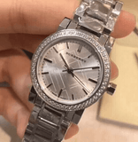 Burberry The City Diamonds Silver Dial Silver Steel Strap Watch for Women - BU9220 Buy Now By Burberry