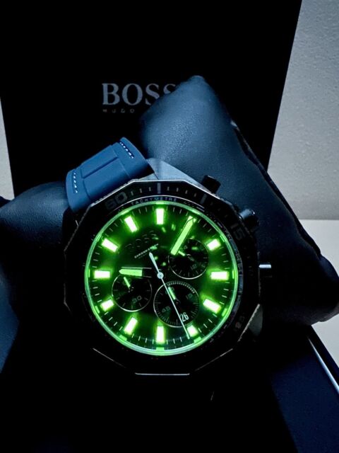 Hugo Boss Energy Chronograph Grey Dial Green Rubber Strap Watch For Men - 1513972 Buy Now By Hugo Boss